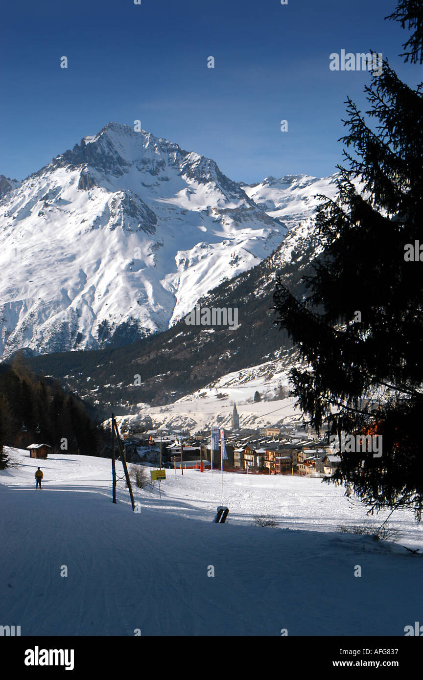 Val Cenis, France in winter Stock Photo