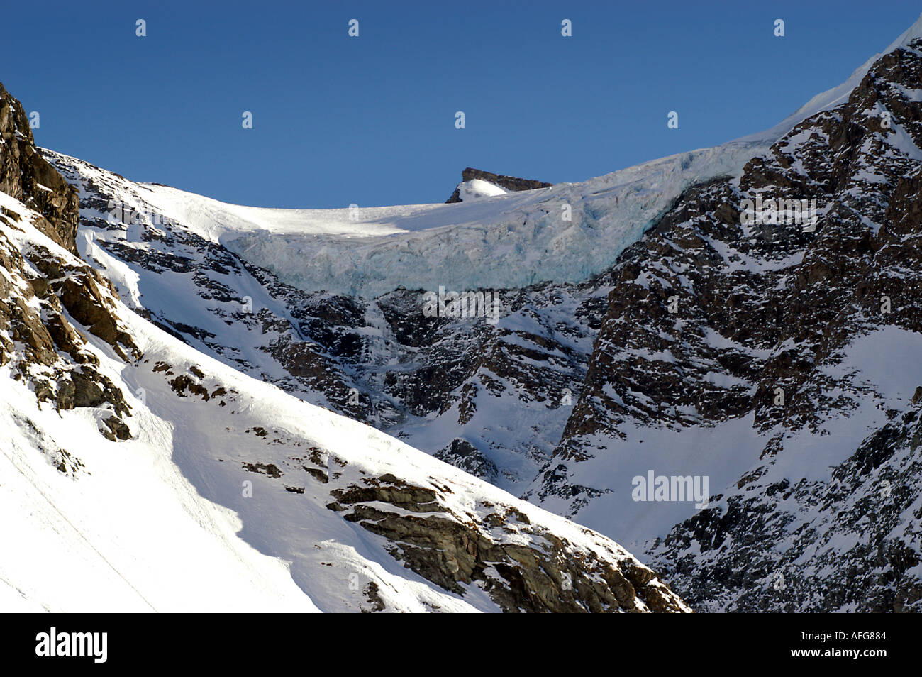 Glacier du Vallonnet, Bonneval sur Arc, Vanoise National Park, France Stock Photo