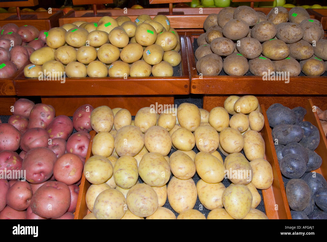 Market Potatoes Stock Photo