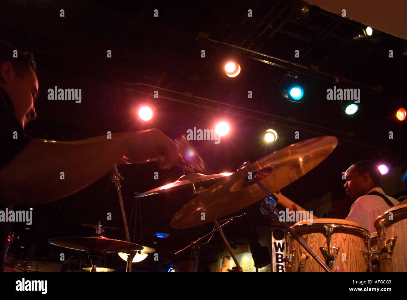 Cymbals & Drummers Hands Stock Photo