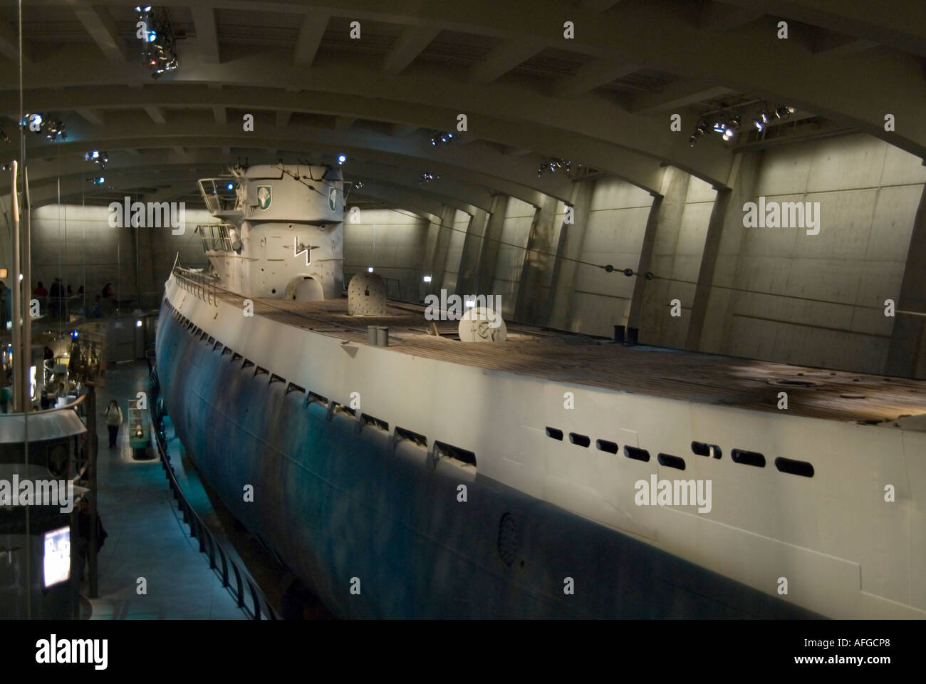 Captured WW2 German Submarine U-505 Stock Photo