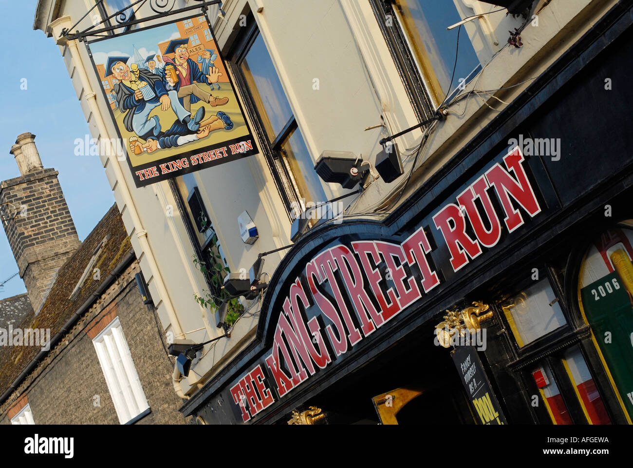 The King Street Run public house in Cambridge Stock Photo Alamy