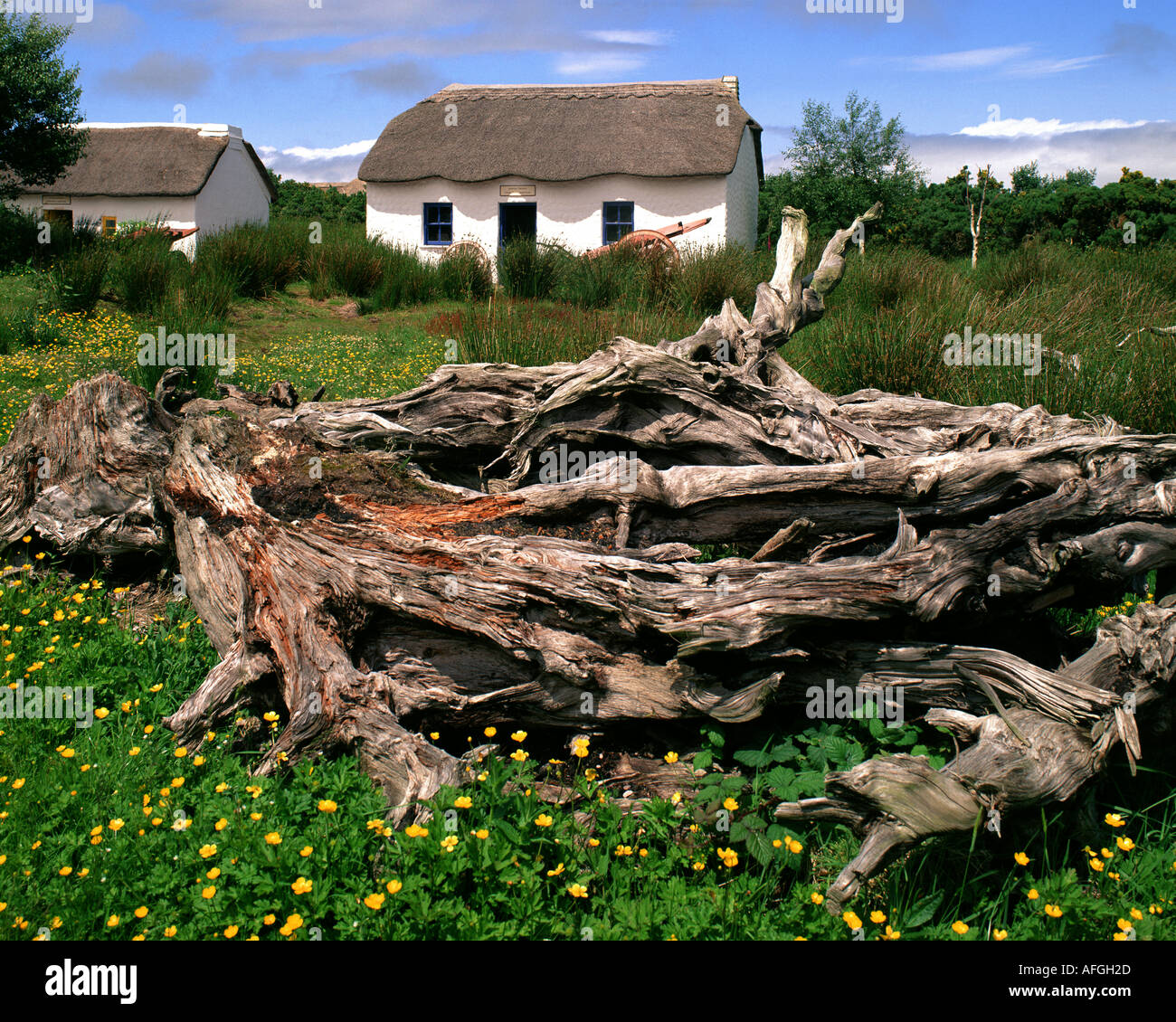 IE - CO. KERRY: Cottage at Bog Village Open Air Museum Stock Photo