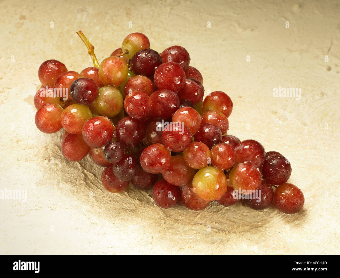 BUNCH OF RED GRAPES Stock Photo