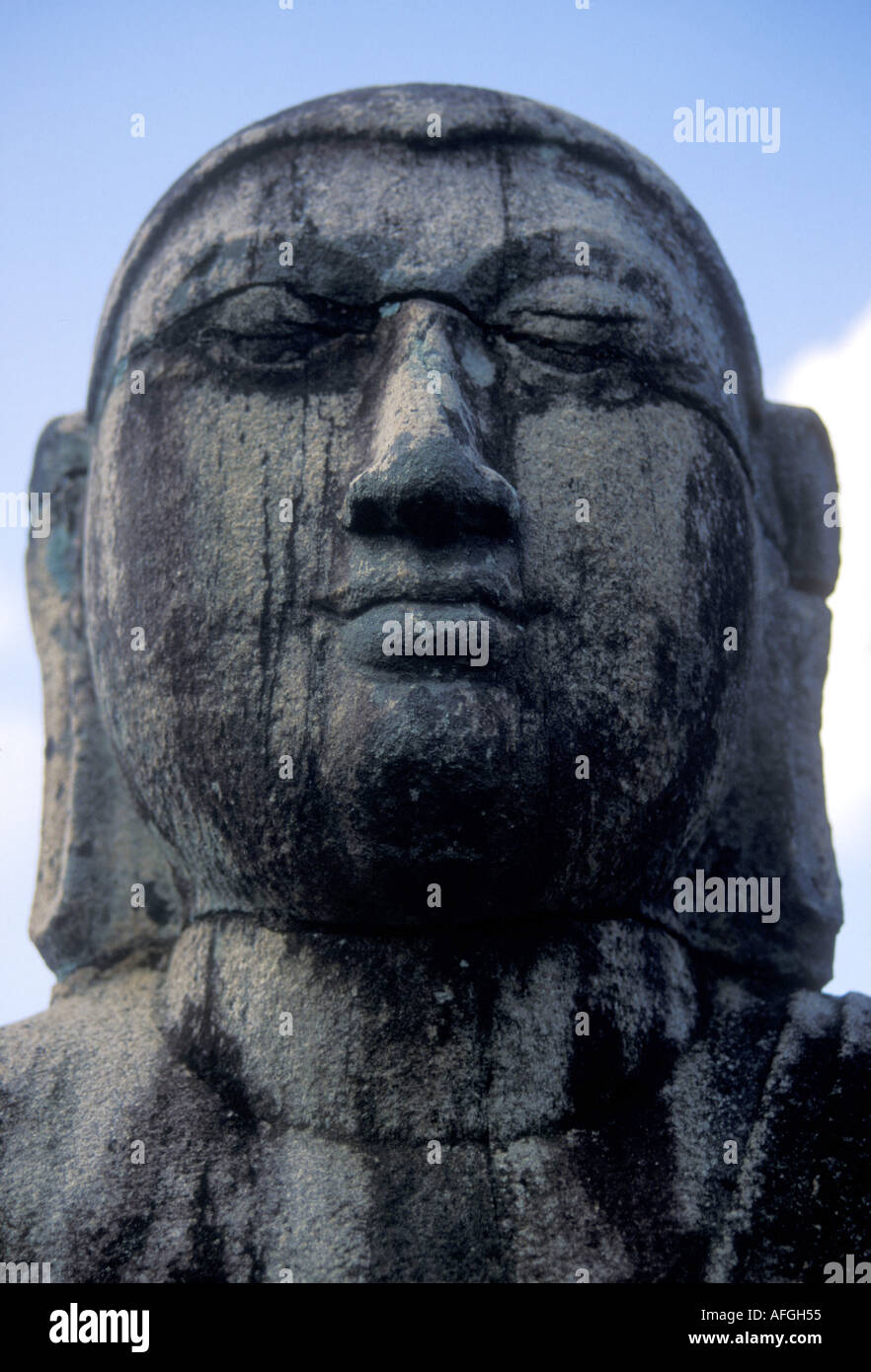 A granite statue of the Buddha in the ancient Buddhist city of