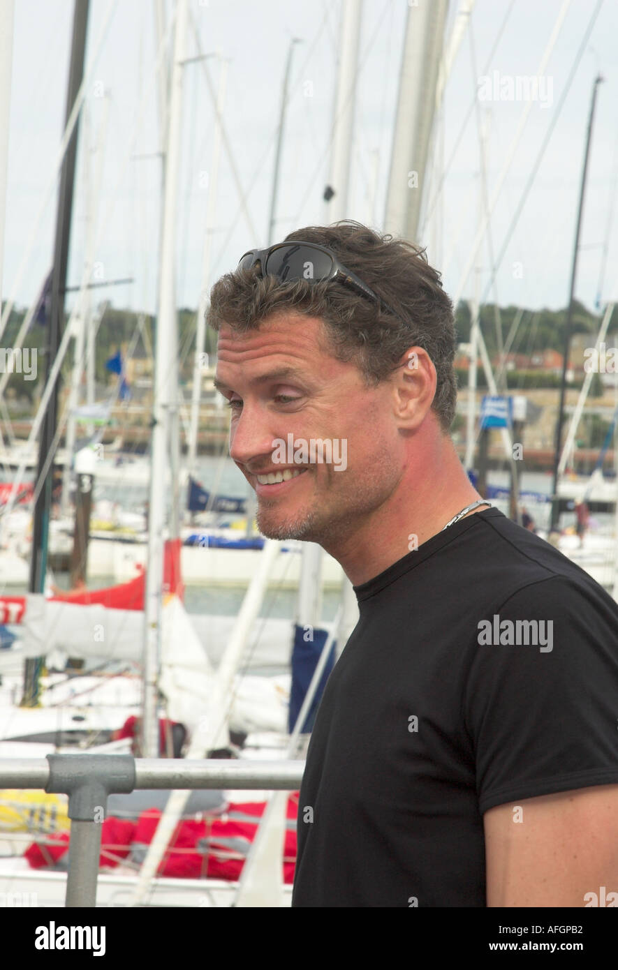 David Coulthard at Cowes 2005 Stock Photo