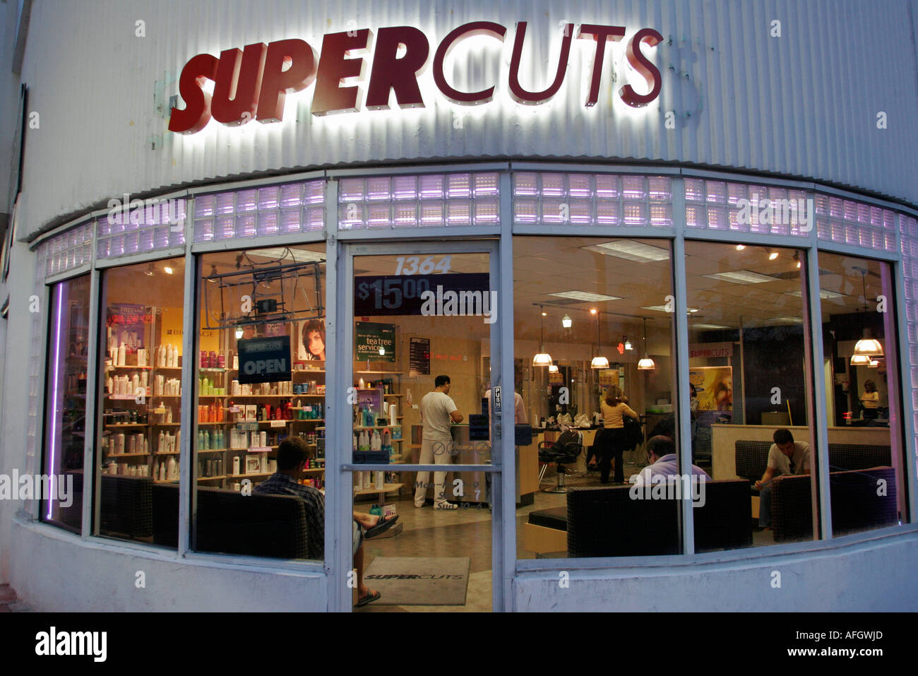 Florida Fl South Miami Beach Sobe Super Cuts Hair Care Products Salon Retail Products Display Case Sale Merchandise Packaging Brands Pric Stock Photo Alamy