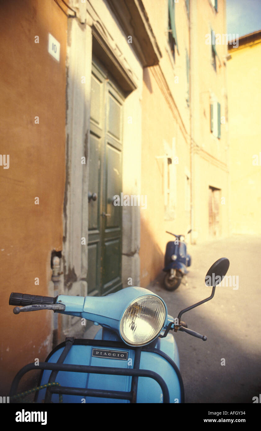 Scooters Taormina Italy 1989 Stock Photo Alamy