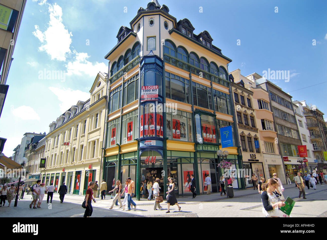 Luxembourg City, lefthandside the Grand Rue Stock Photo 7969820 Alamy