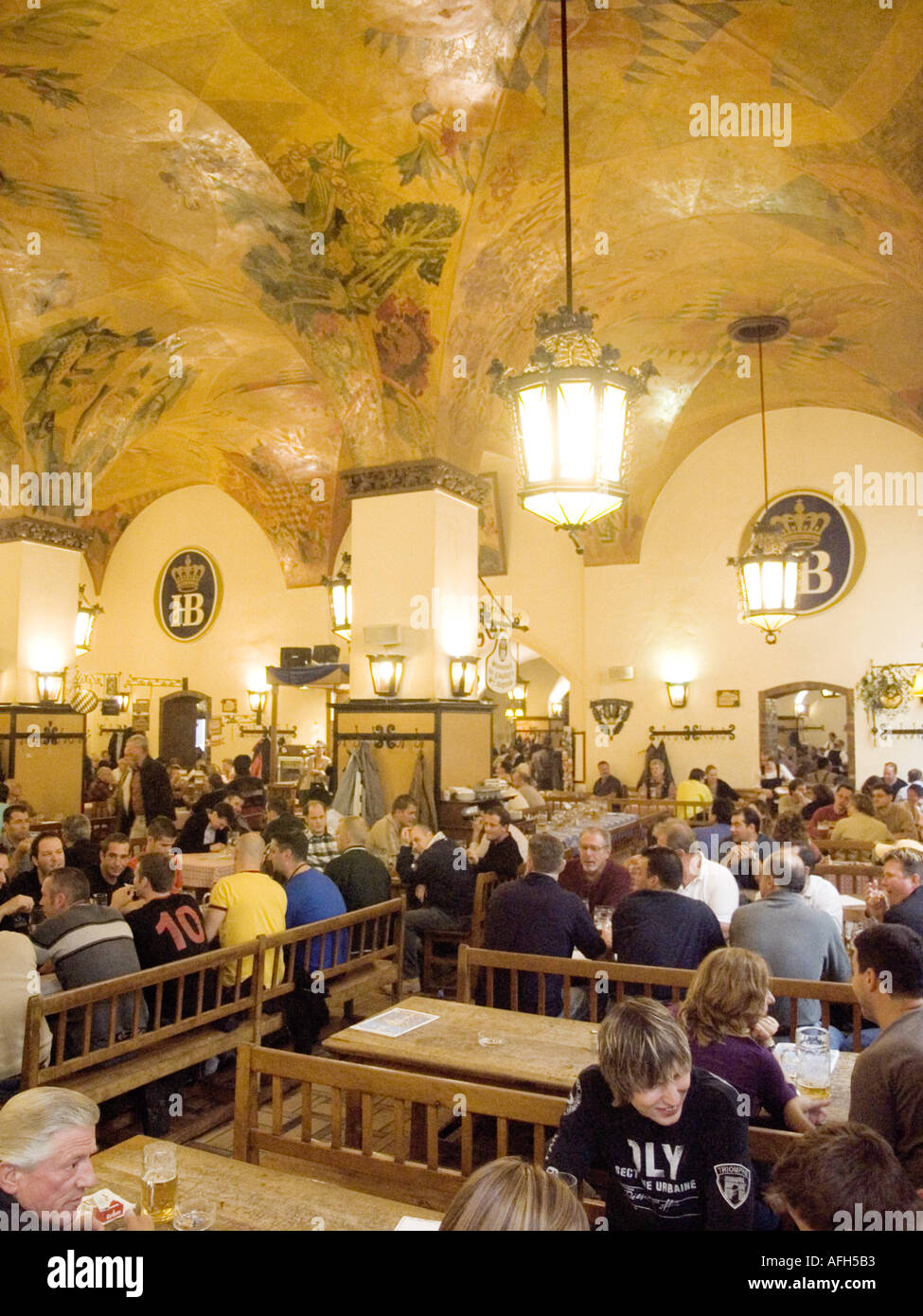 Germany Bavaria Munich Hofbrauhaus Beer Hall In Downtown Munich