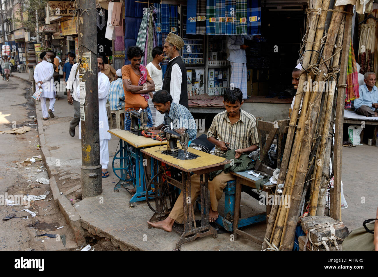 Street tailor in Kolkata Stock Photo Alamy