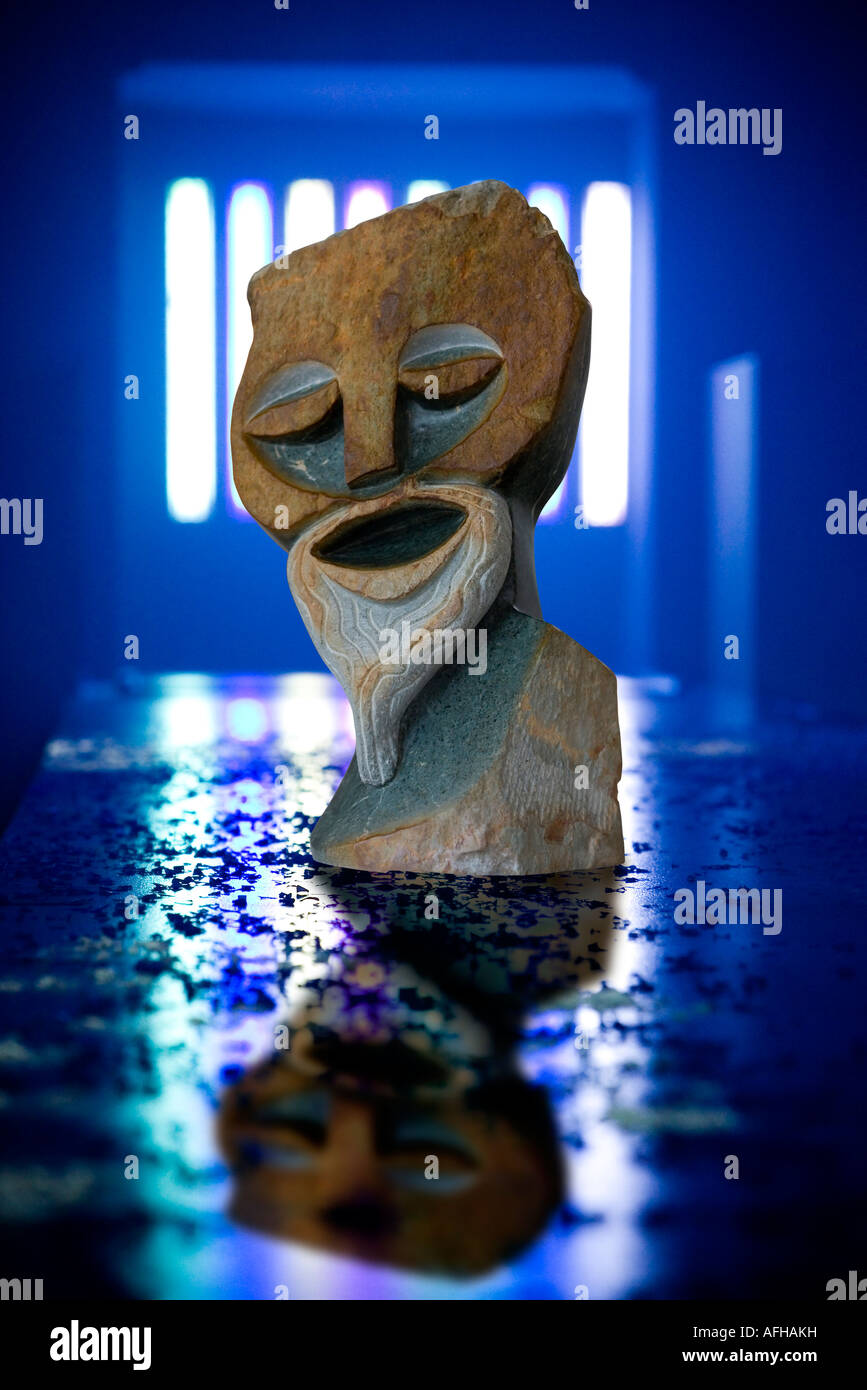 Modern stone carved sculpture Stock Photo Alamy