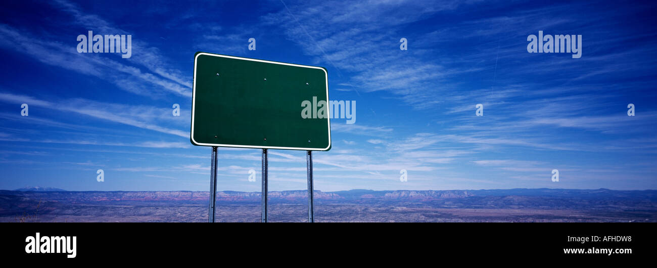 American Road Sign Blank Stock Photo - Alamy
