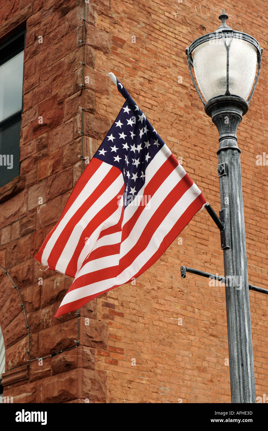 Michigan, Upper Peninsula, Munising, Flag Stock Photo - Alamy