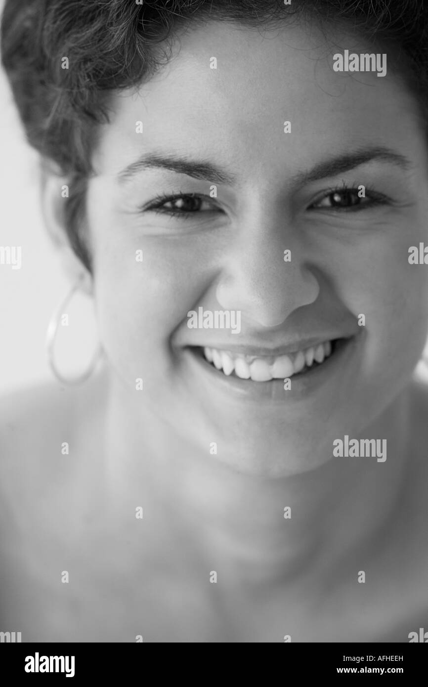 Smiling women faces Black and White Stock Photos & Images - Alamy