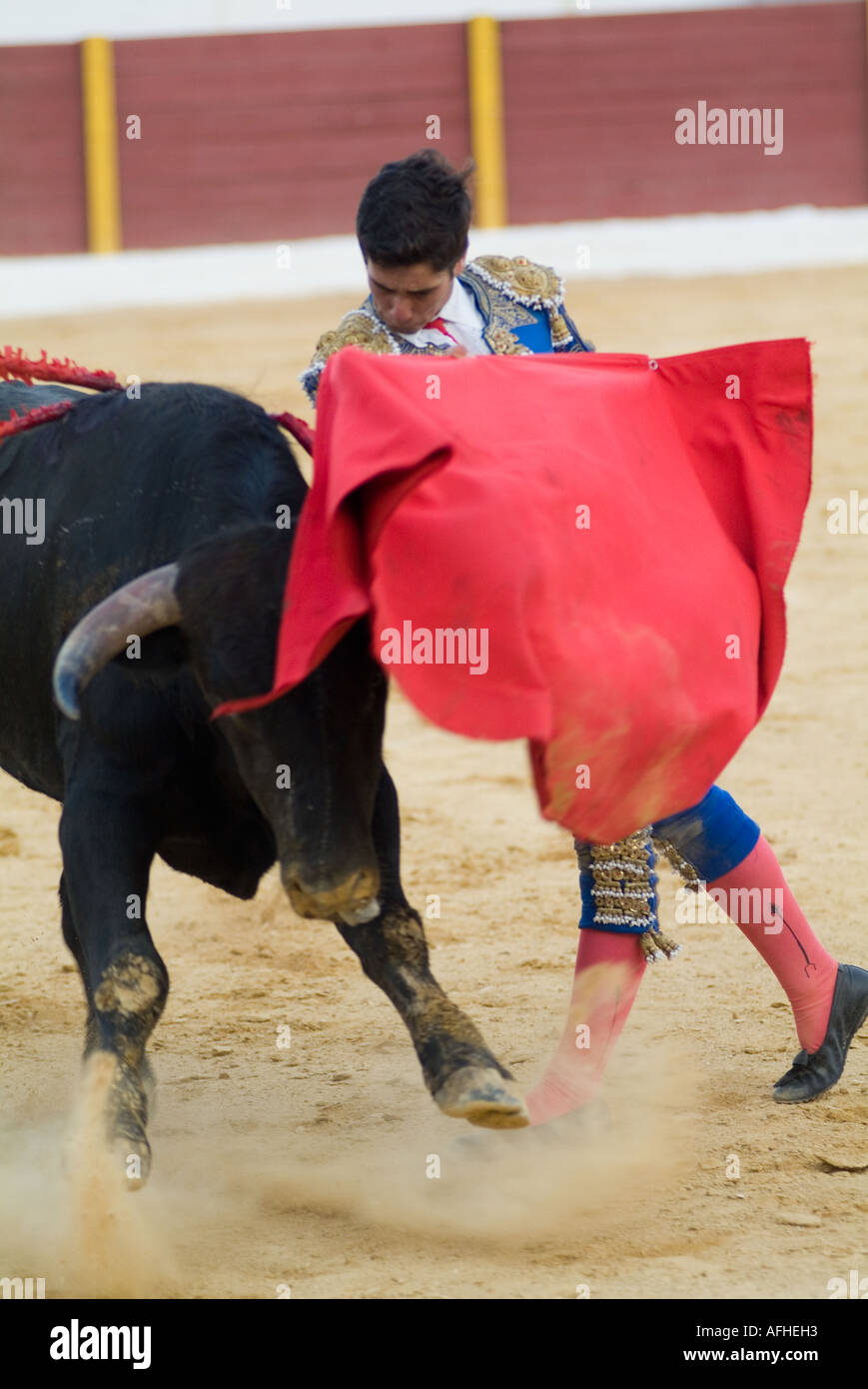 Matador challenging the bull, Benalmadena, Spain Stock Photo Alamy