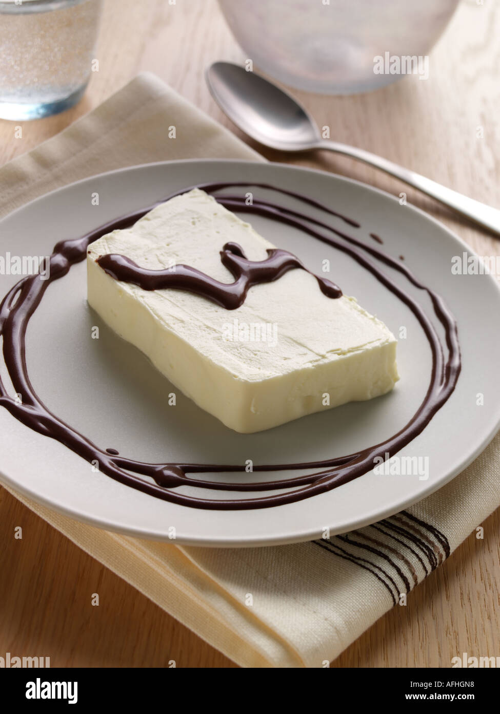 White chocolate parfait dessert Stock Photo - Alamy