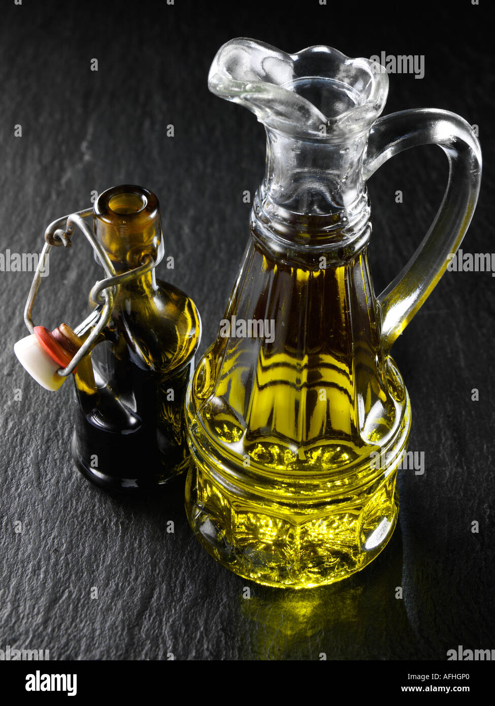 Olive oil and balsamic vinegar Stock Photo Alamy