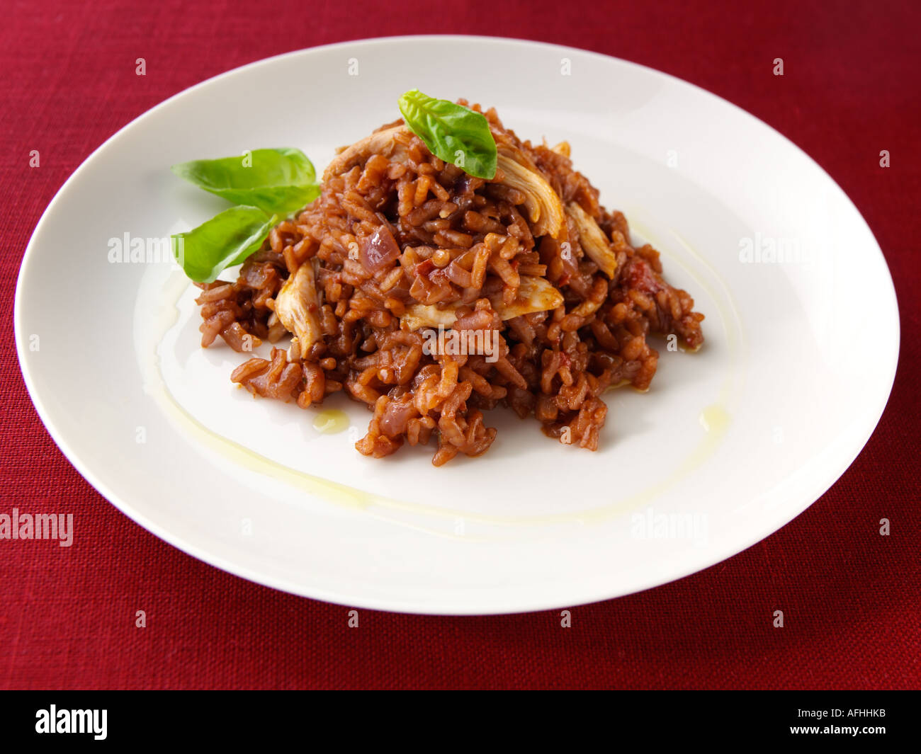 Chicken paprika risotto Stock Photo Alamy