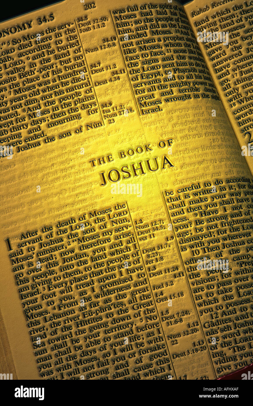 JOSHUA chapter of the Holy bible Stock Photo