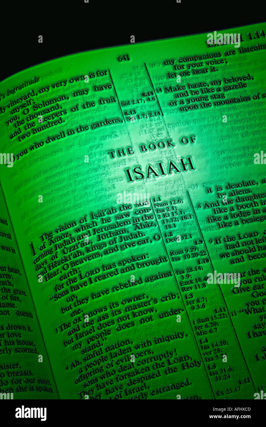 ISAIAH chapter of the Holy bible Stock Photo - Alamy