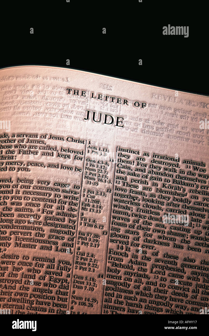 Book of JUDE of the Holy bible Stock Photo - Alamy