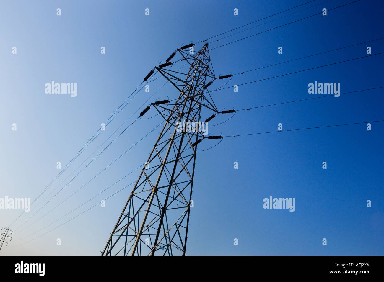 Steel lattice structure massive electricity hi-res stock photography ...