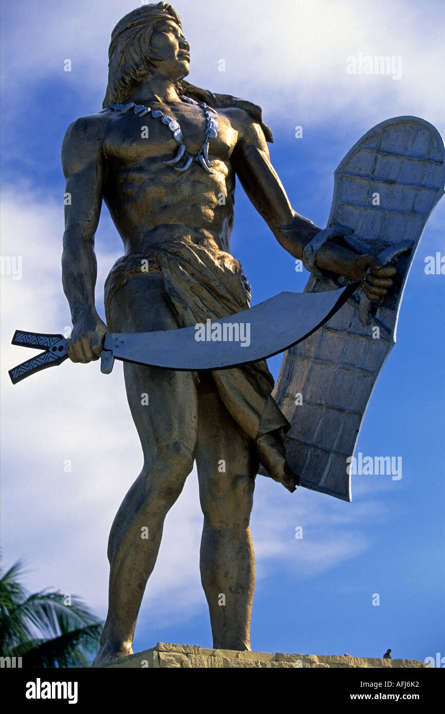 Statue of Lapu Lapu, Mactan Island, Cebu, Visayas, Philippines Stock Photo
