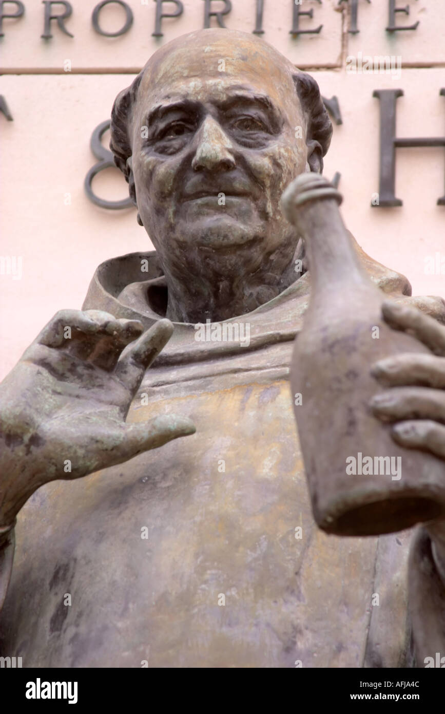 Statue of Dom Perignon / Benedictine Monk, Epernay , France…