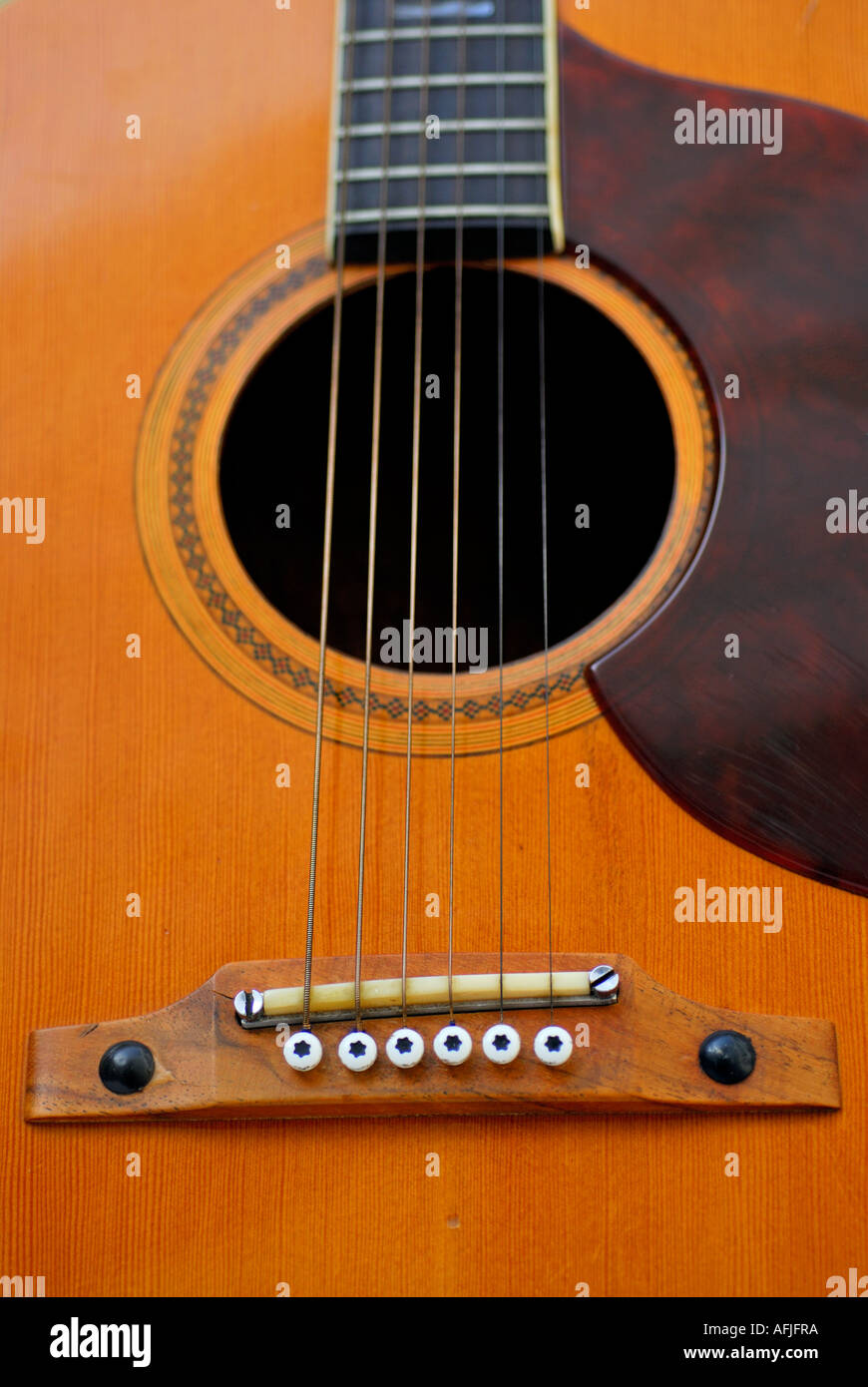 'Vox acoustic guitar 'country western', ^1960s' Stock Photo