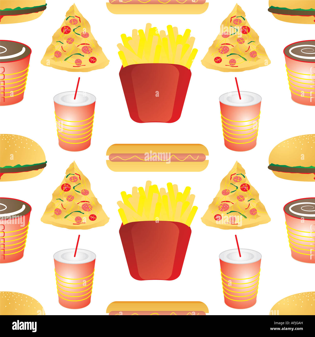 Background Css Food Repeat Seamless repeating fast food background illustration with drinks Stock ...