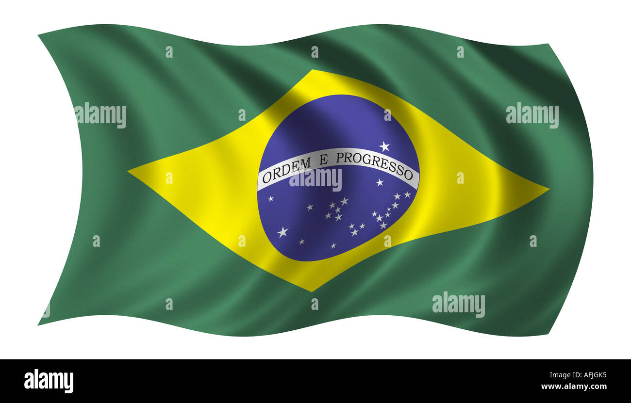 Flag Brazilian State Santo Shape Heart Stock Illustration