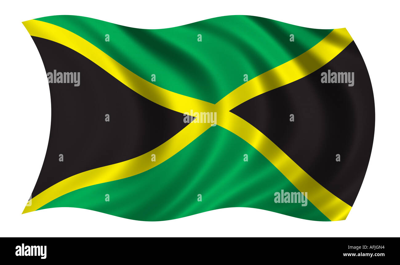 Flag of Jamaica Stock Photo
