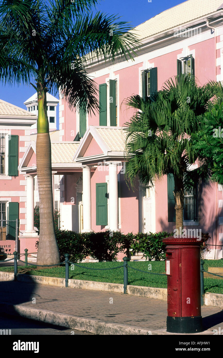 Post box and Government offices Nassau Bahamas Stock Photo Alamy
