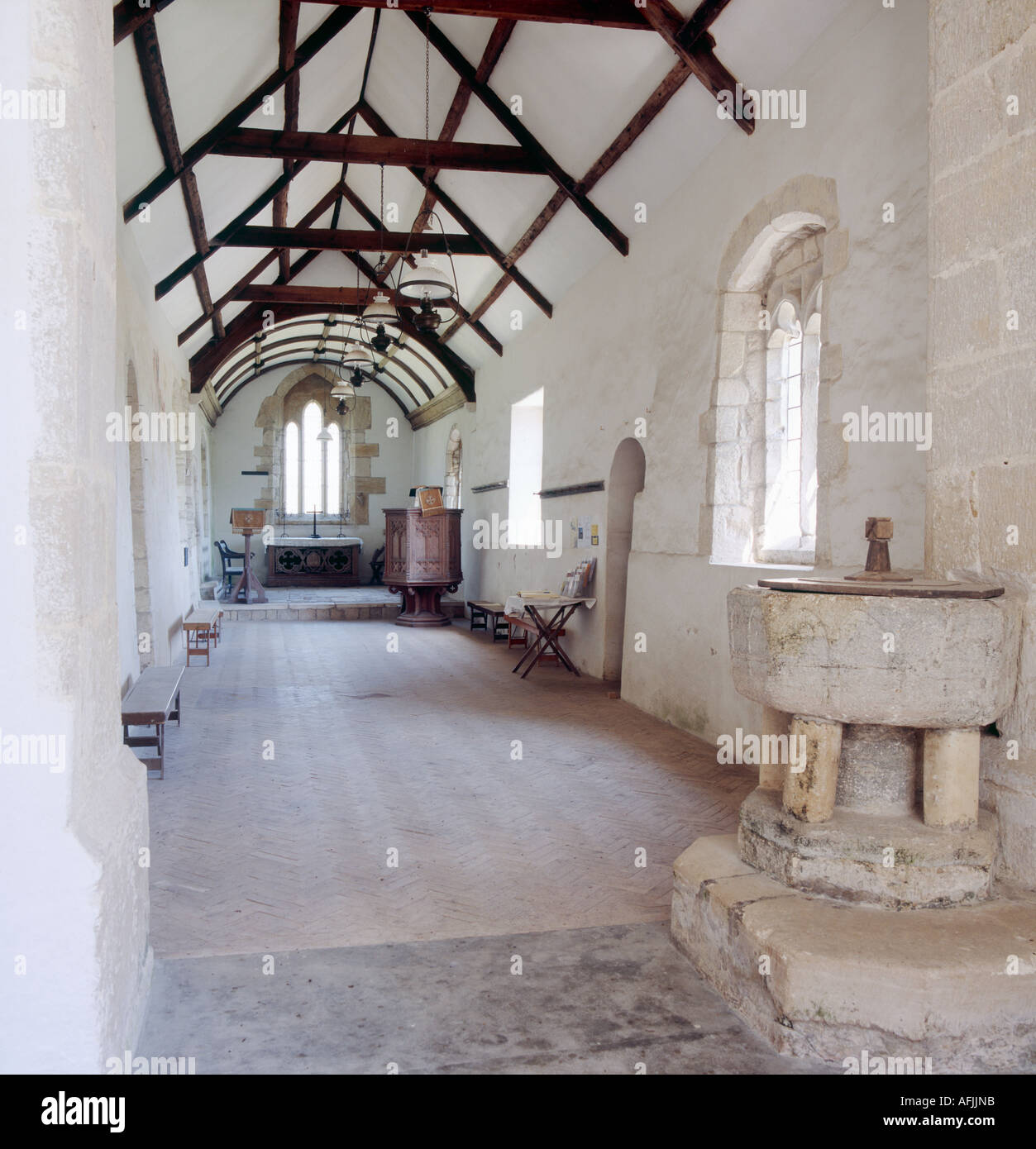 Whitcombe Church near Dorchester Dorset England, now redundant and in the care of the Churches Conservation Trust Stock Photo