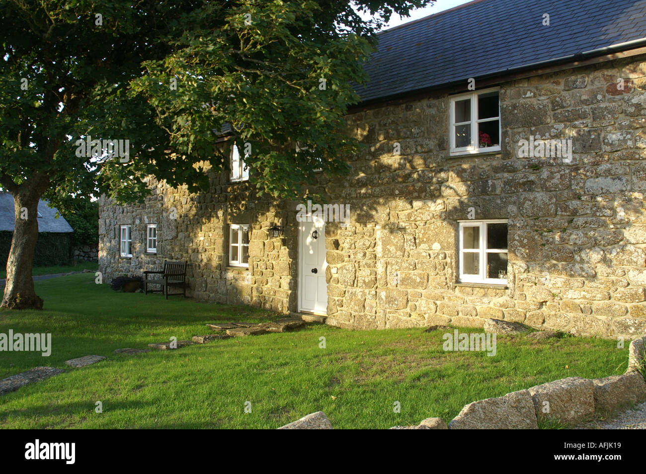 Old granite cottage in Zennor Penwith Cornwall Stock Photo Alamy