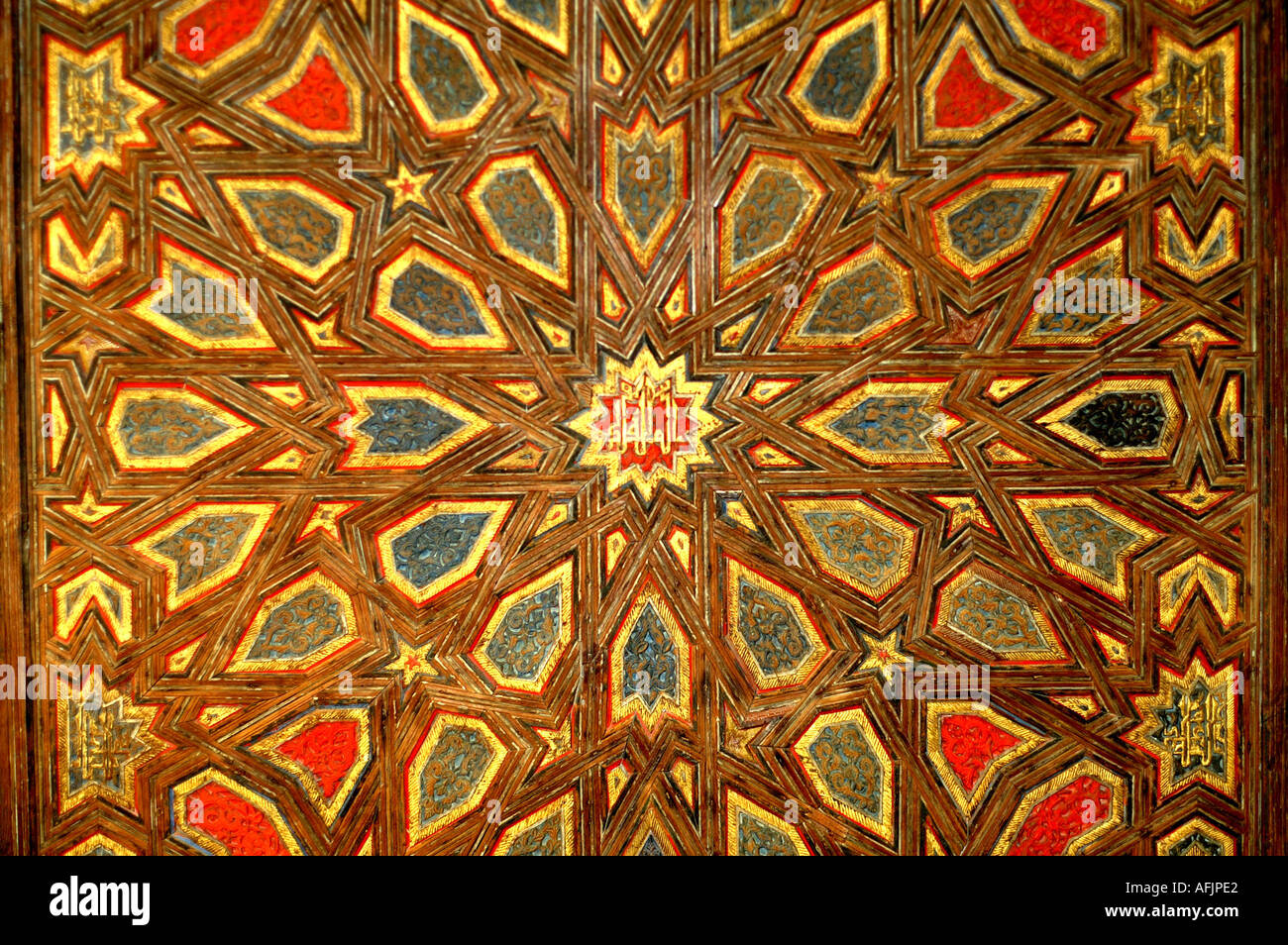 Amazing ornate wooden ceiling in Alcazar former moorish fortress in ...