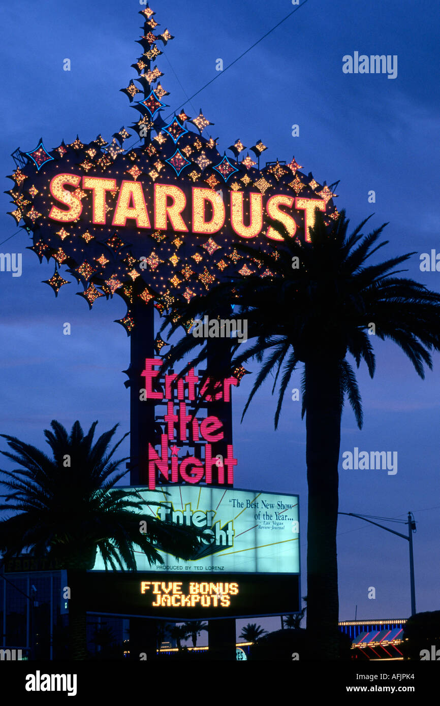 Stardust neon sign Las Vegas Strip Nevada USA Stock Photo Alamy