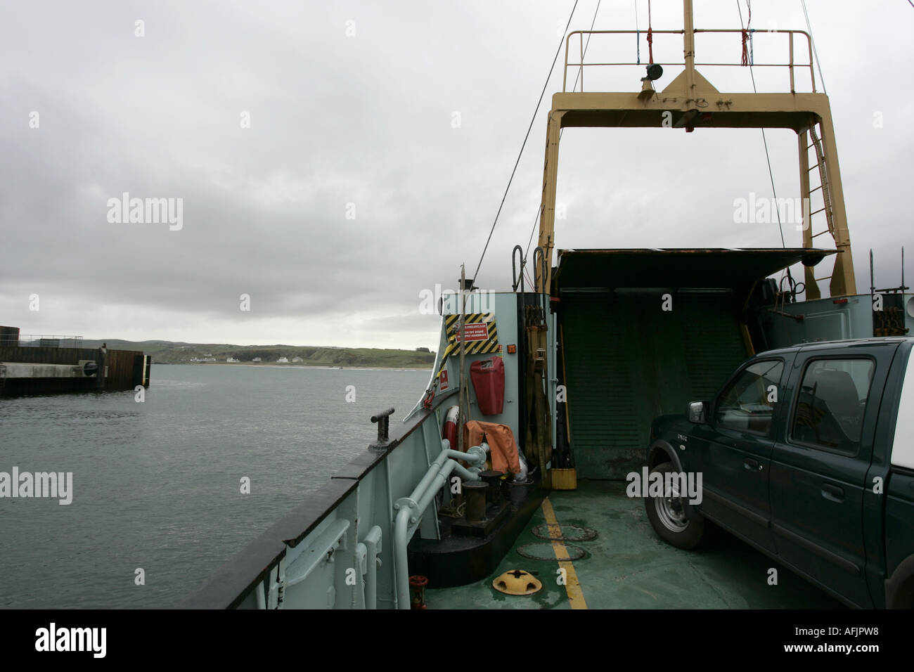 view of the bow and vehicle loading ramp of the Caledonian MacBrayne MV ...