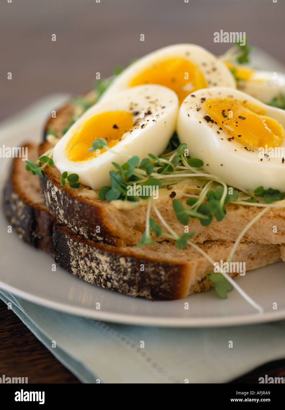 Egg and cress brown bread roll hires stock photography and images Alamy
