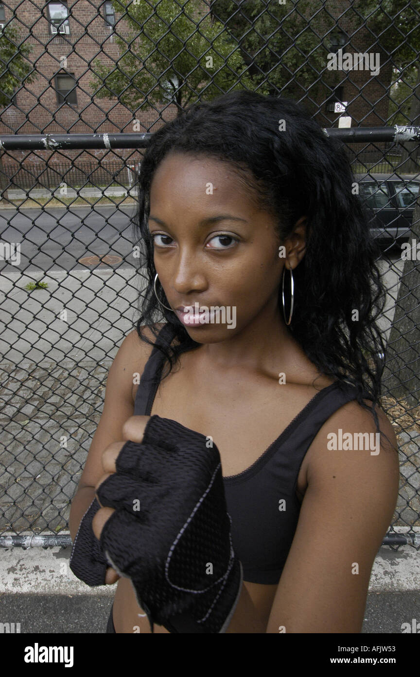 African American young woman exercising MR300 Brooklyn New York United