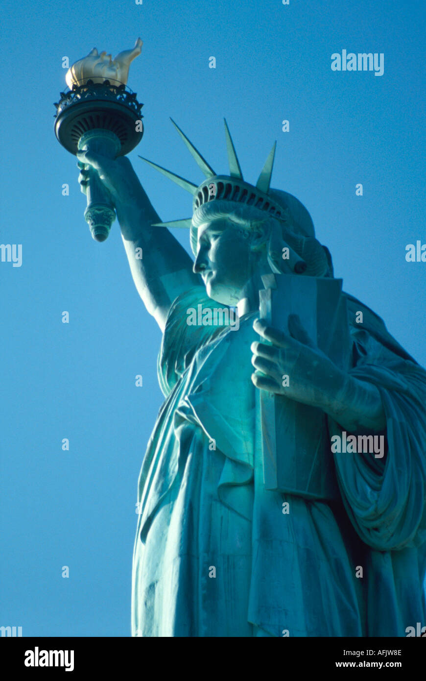New York,State,New York,City,Liberty Island statue,public art,memorial,public art,likeness,of Liberty National Monument,Federal government land,histor Stock Photo