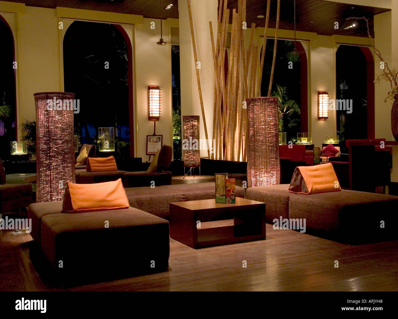 Evening Interior View Of Lounge And Bar Area Grand Plaza