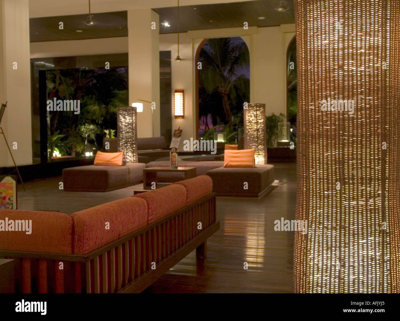 Evening Interior View Of Lounge And Bar Area Grand Plaza