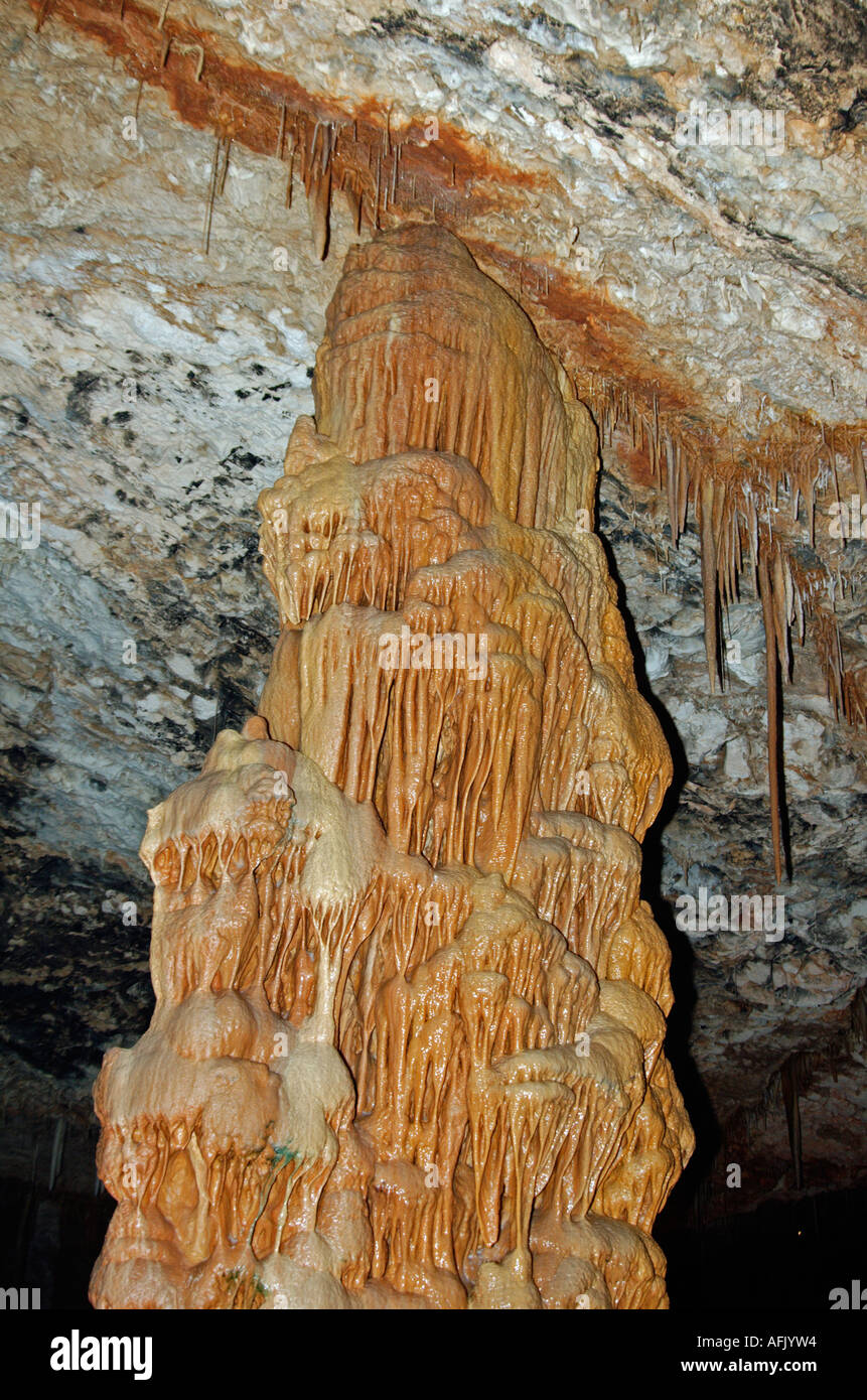 The Stalactite Cave Nature Reserve at Soreq Israel Stock Photo