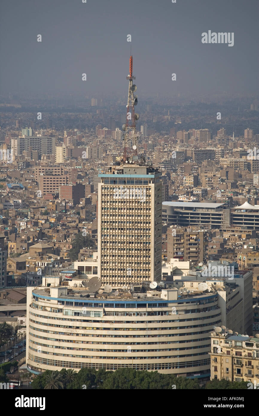 The impressively hideous TV and Radio building in downtown Cairo, Egypt  Stock Photo - Alamy