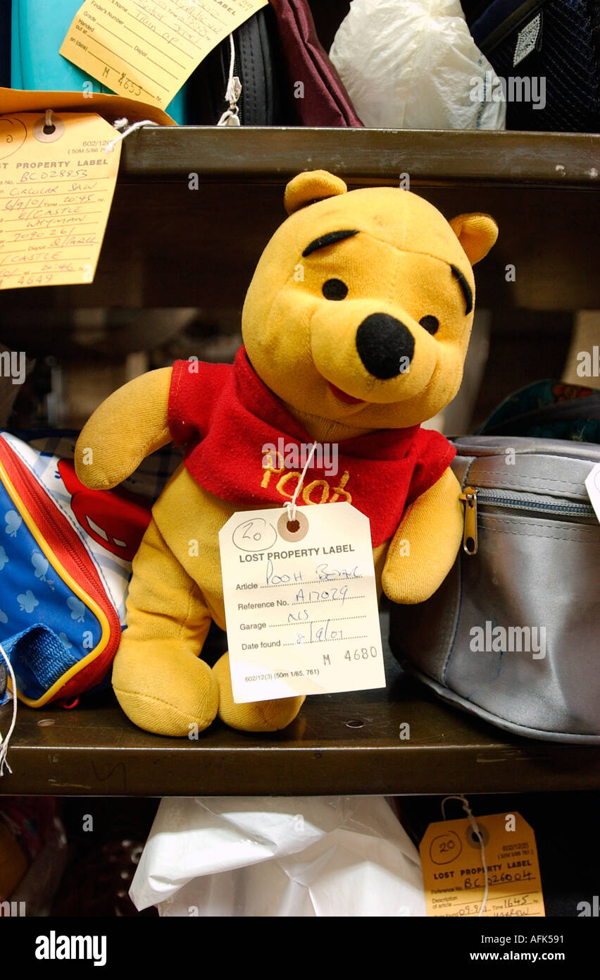 Objects in the lost property office of London Transport United Kingdom