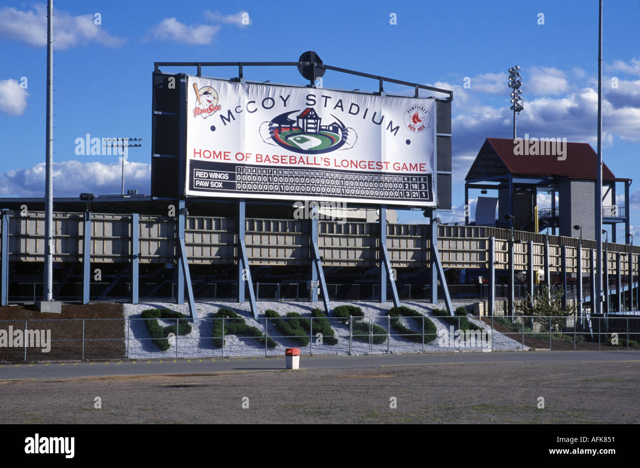McCoy Stadium in Pawtucket Rhode Island home to the Paw Sox