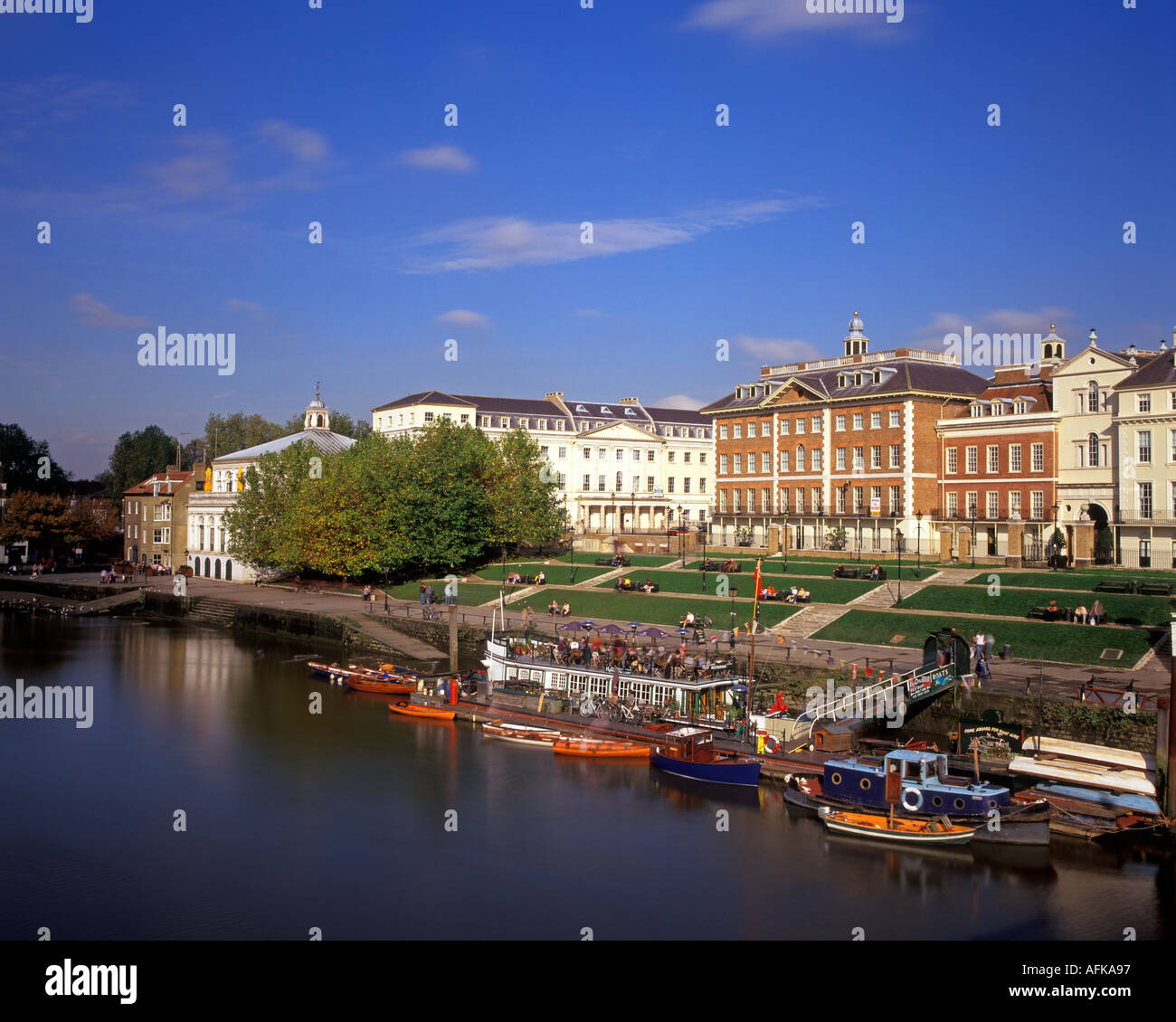 Richmond on Thames waterfront, London, United Kingdom Stock Photo