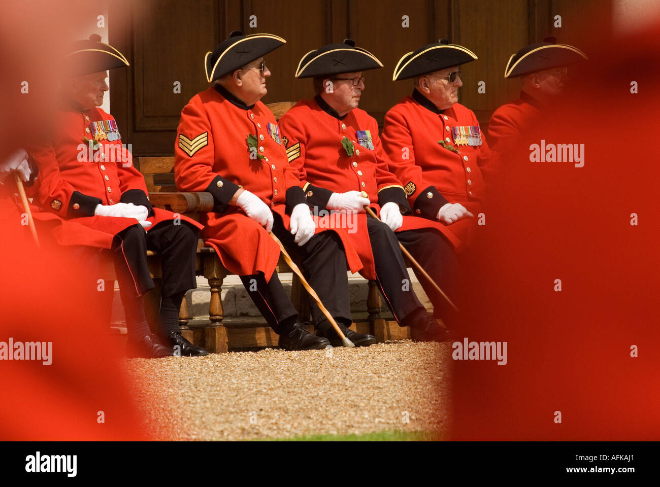 Chelsea Pensioners London The Founders Day annual parade London SW3